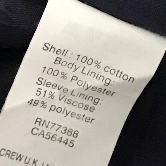 J CREW Classic Schoolboy Blazer Jacket Fitted Tailored Indigo Blue Dot Cream 0 - Picture 10 of 13